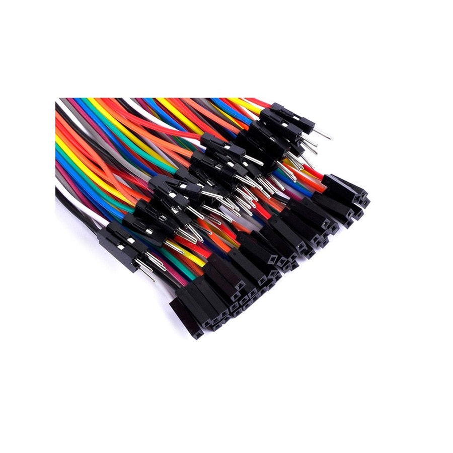 KTech 40-Way Male-to-Female Dupont Jumper Ribbon — Male-to-Female · 10 cm.