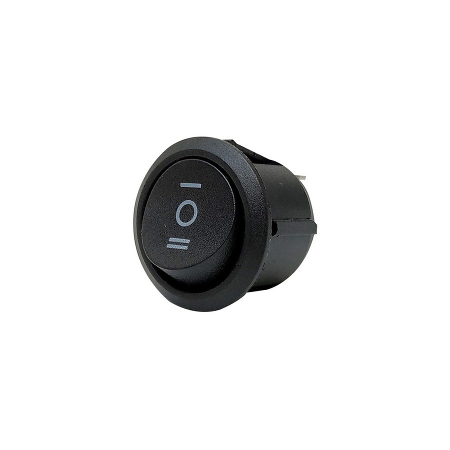 KTech Panel-Mount Rocker Switch — Round of 3 Pins · 6A 250V /10A 125V · DPST Double-Pole