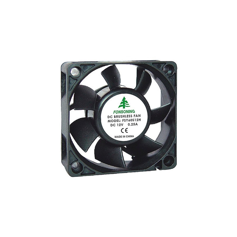 KTech FSY60S12H — 60x60x25mm · C3/CABLES · 12V