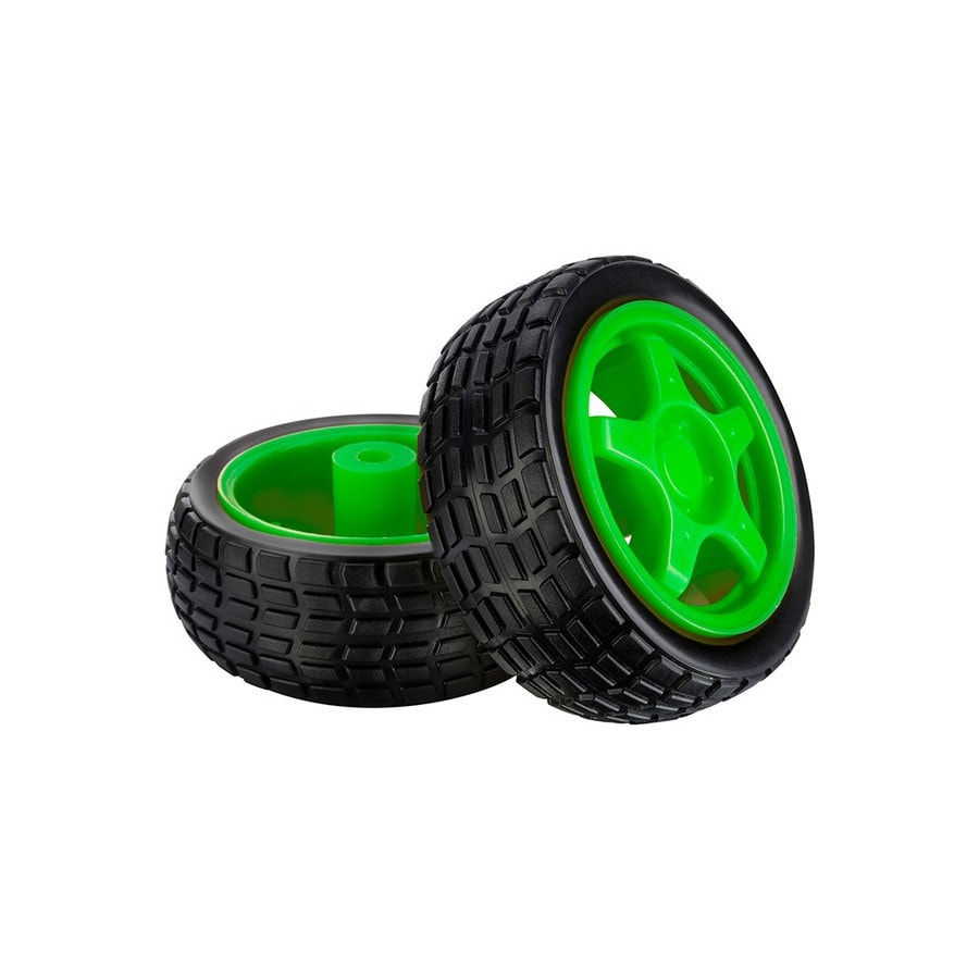KTech 65mm Green Robotics Geared Motor Wheel — for DC Geared Motor · 65mm