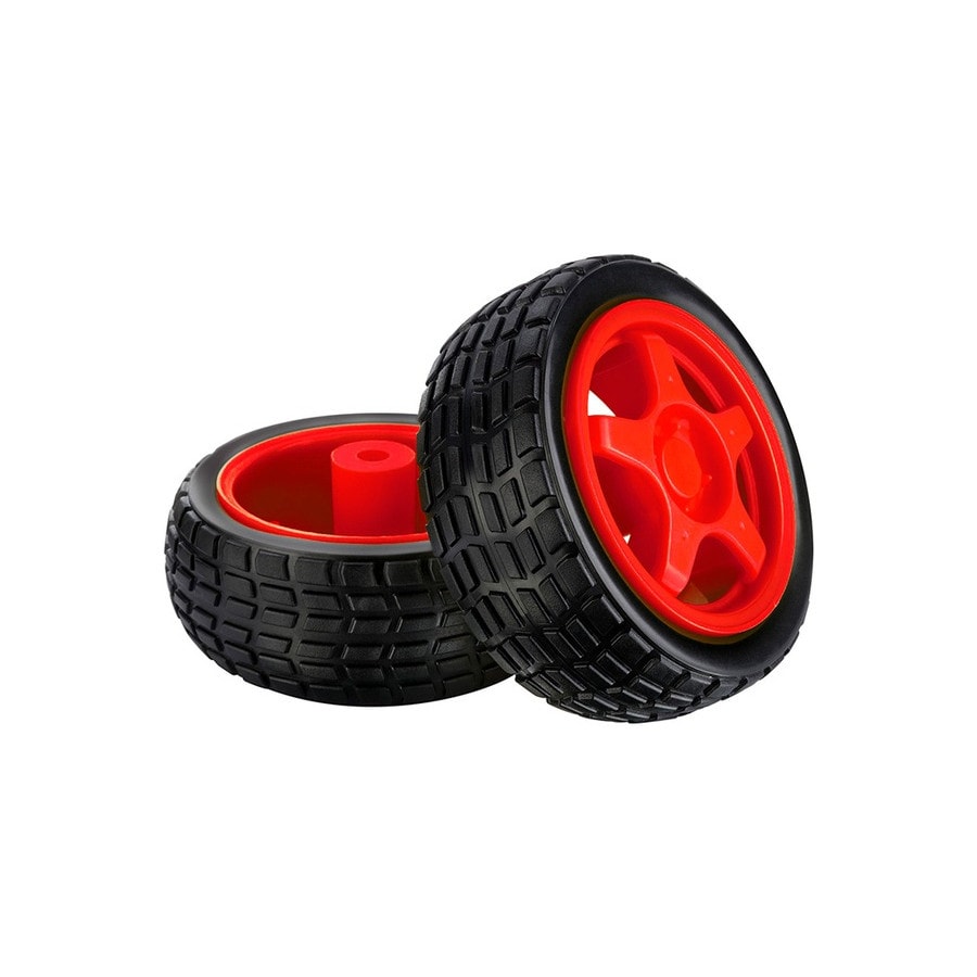 KTech 65mm Red Robotics Geared Motor Wheel — for DC Geared Motor · 65mm