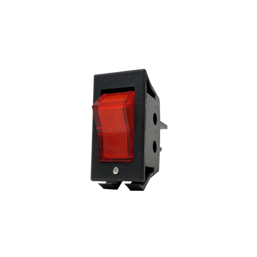 KTech Panel-Mount Rocker Switch — Illuminated Neon of 3 Pins · 1P-1T · 15A 125V / 10A 250V · Red