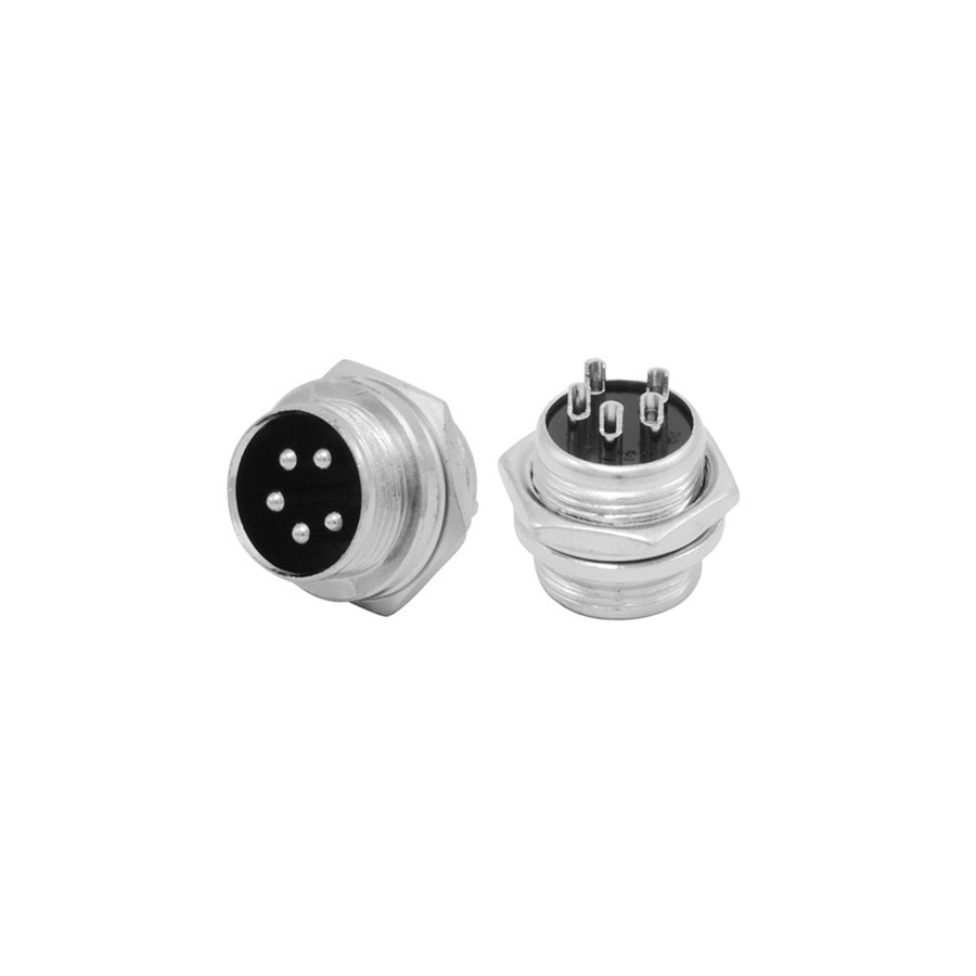KTech Multi-Pole Polarised Wire-to-Wire Connector — 5 Ways · Male