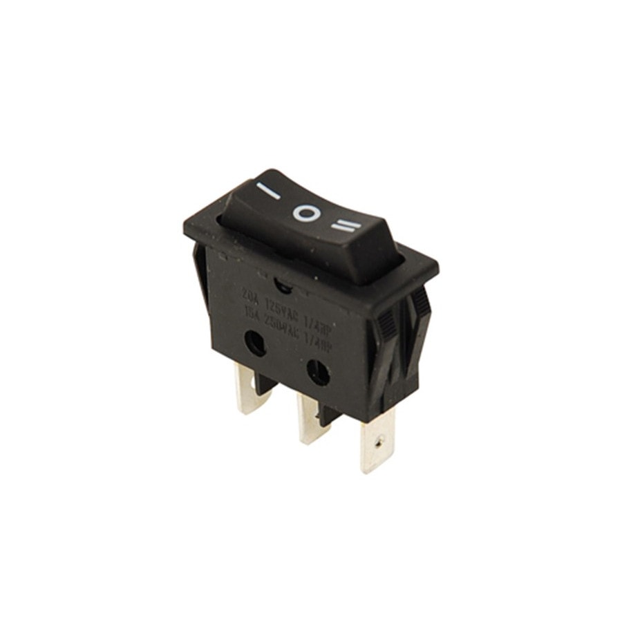 KTech SW-128 Rocker — 3 Pins 1P-2T On-On · 20A / 125 V AC / 15A / 250 V AC