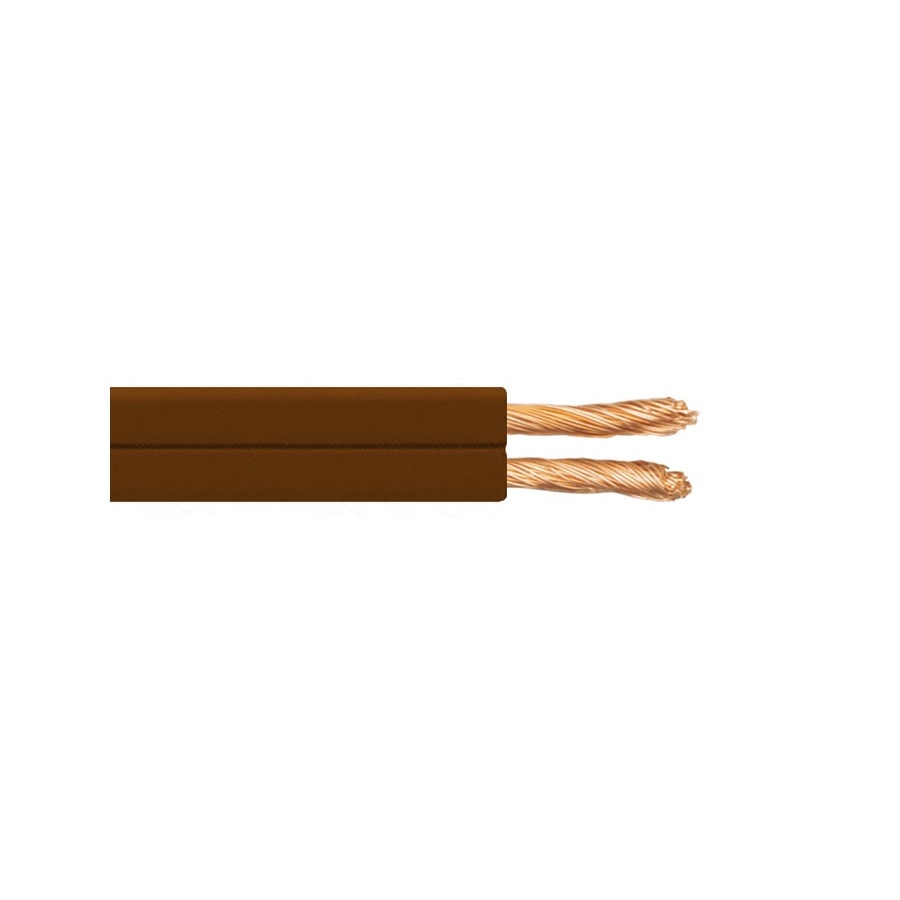 KTech Twin-Core Figure-8 Mains Power Zip Cord · 2X12 AWG, 60°C 300 V. — Mod. 104003 · Brown · Roll 100m