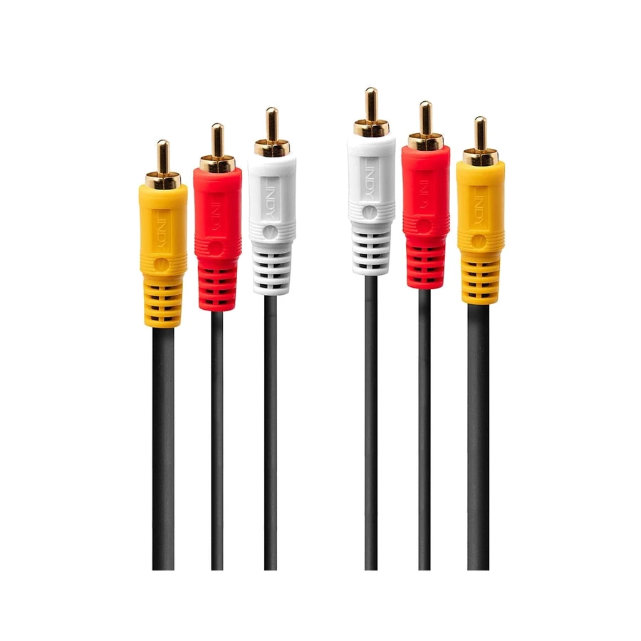 Lindy 7.5m Premium AV Cable 3xPhono Male to 3xPhono Male