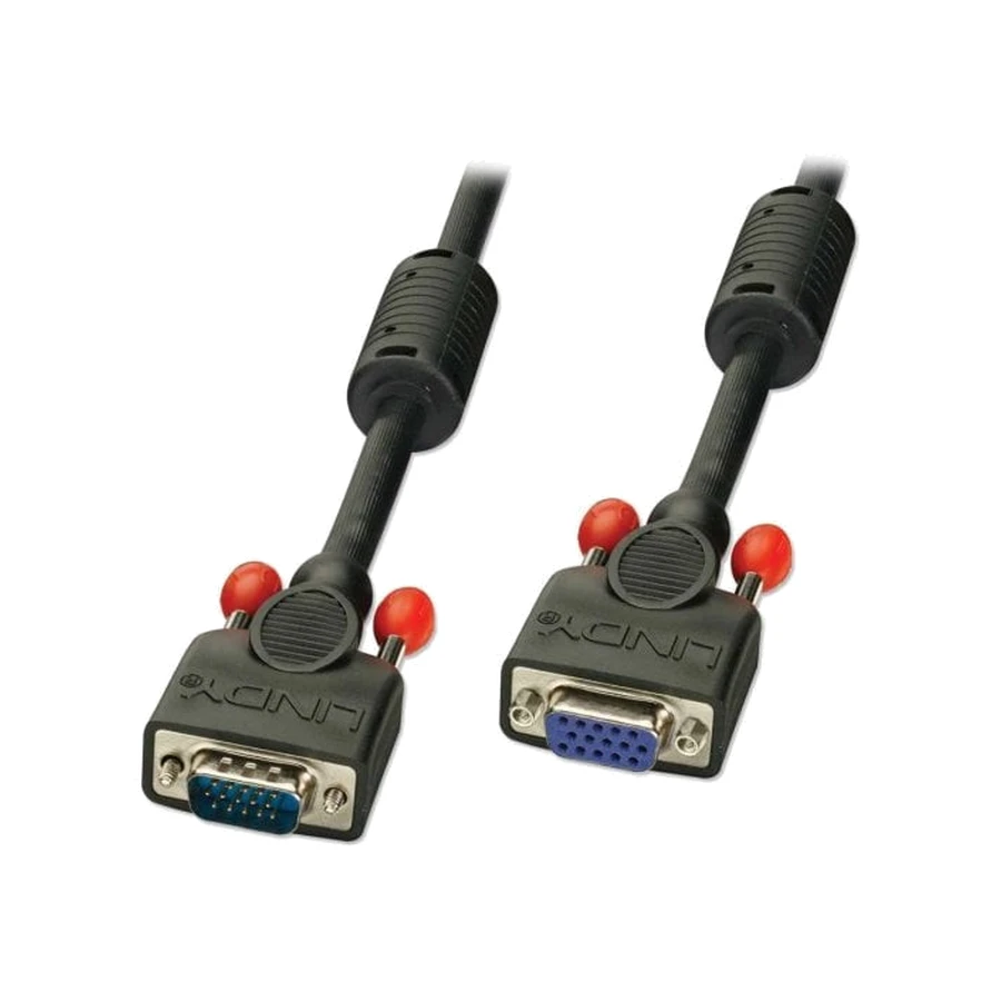 Lindy 3m Premium SVGA Monitor Extension Cable, Black