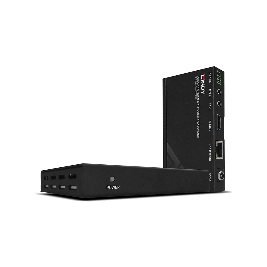 Lindy 70m Cat.6 HDMI 4K30, IR and RS-232 HDBaseT Extender with PoC