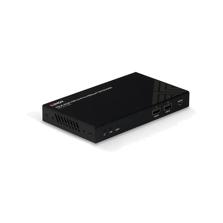 Lindy 150m Cat.6 HDMI 4K60, IR, RS-232 & Audio HDBaseT KVM Extender, Receiver