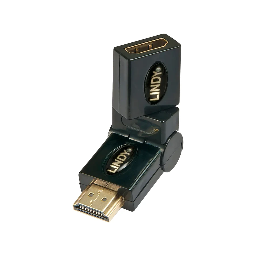 Lindy HDMI 360 Degree Adapter, HDMI Male to Female