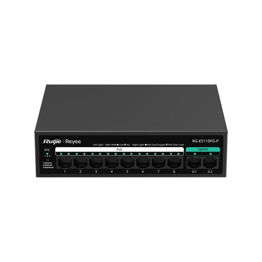 Ruijie Networks RG-ES110FG-P network switch Unmanaged L2 Fast Ethernet (10/100) Power over Ethernet (PoE)