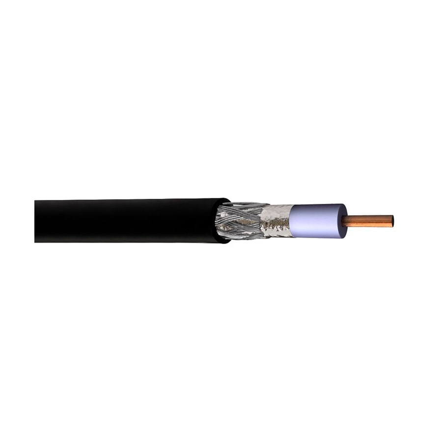 KTech Low-Loss RF Coaxial Cable RG-58 U · 53 Ohms CAL.20 — Mod. 100517 · Black · Roll 100m