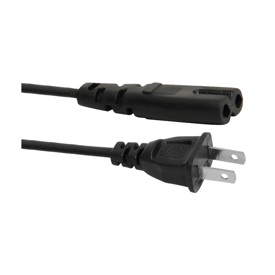 KTech Figure-8 IEC C7 Mains Power Lead 2m — Mod. 107505 · Black · Pack 50 pcs