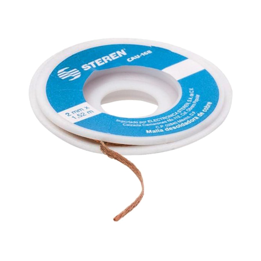 KTech Pure Copper Desoldering Braid Wick CAU-168 — Copper Desoldering Braid Wick of 2mm x 1.5 m