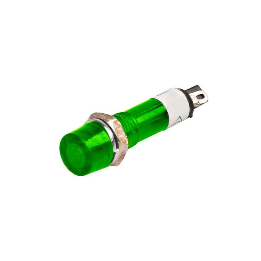 KTech IL-N828 — 22mm LED/Neon Panel Indicator Pilot Lamp · 120 V AC · Green