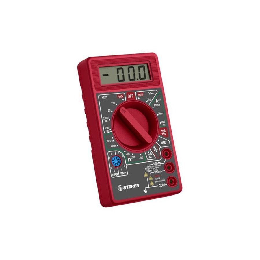 KTech MUL-005 — Compact Digital Multimeter · Basic · Red