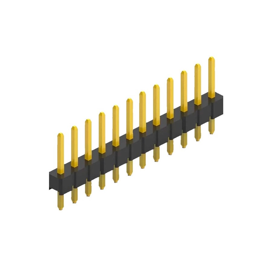 KTech 2.54mm Pitch Straight Pin Header Strip — 1×40 Pins · Round 2.54mm.