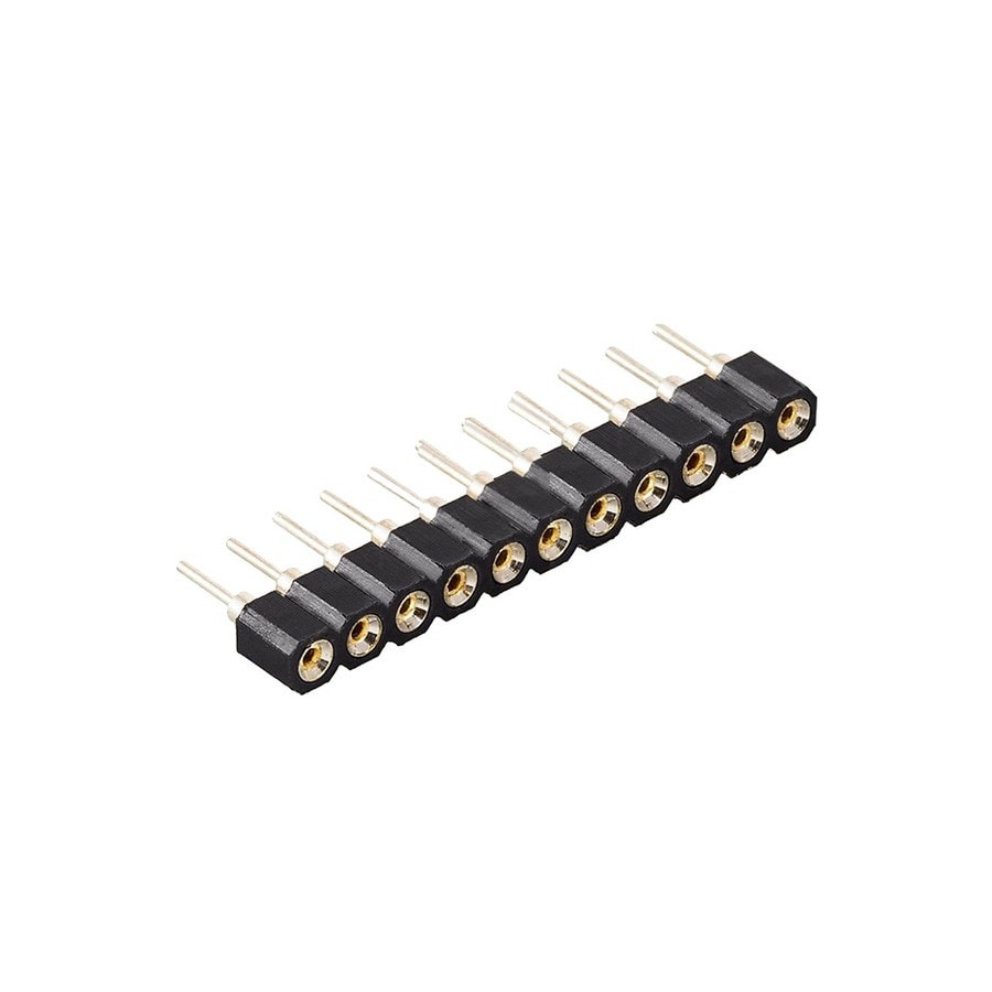 KTech 2.54mm Pitch Straight Pin Header Strip — Female Round · 1×40 Pins · 2.54 mm