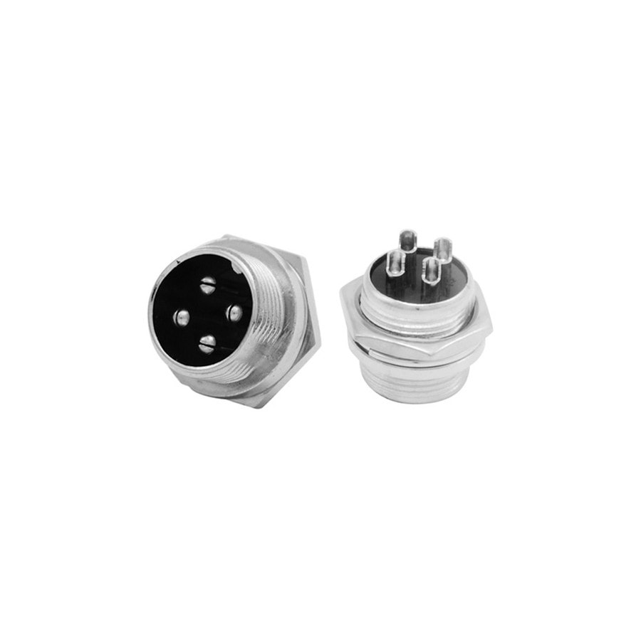 KTech Multi-Pole Polarised Wire-to-Wire Connector — 4 Ways · Male