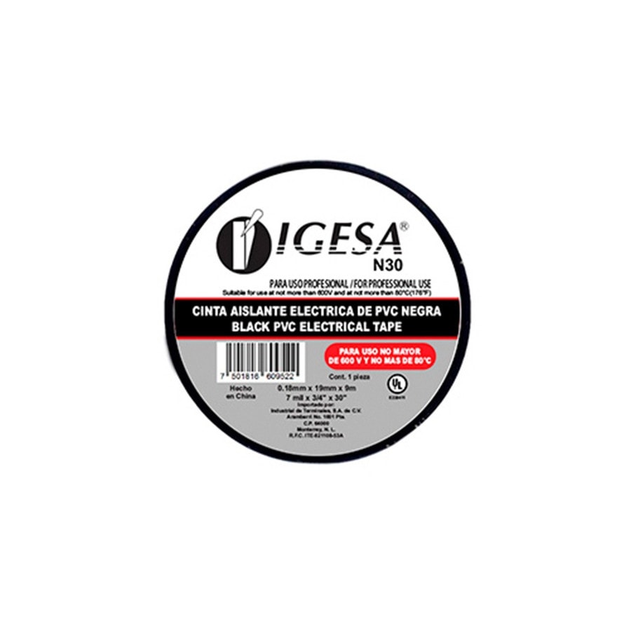 KTech PVC Electrical Insulation Tape — Small · 9 m · Black