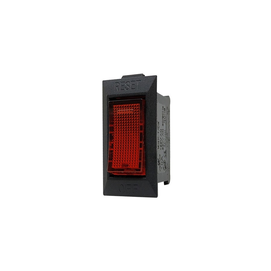KTech Panel-Mount Rocker Switch — of Thermal Overload Protection · 10A 250V / 10A 125V · Red