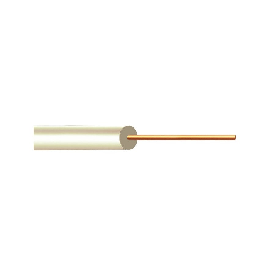 KTech Single-Core Tinned Copper Hook-Up Wire · 24 AWG — Mod. A858 · White · Reel 500m