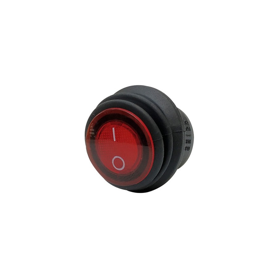 KTech Panel-Mount Rocker Switch — Illuminated Neon of 3 Pins · 6A 250V / 10A 125V · Silicone Splashproof Boot