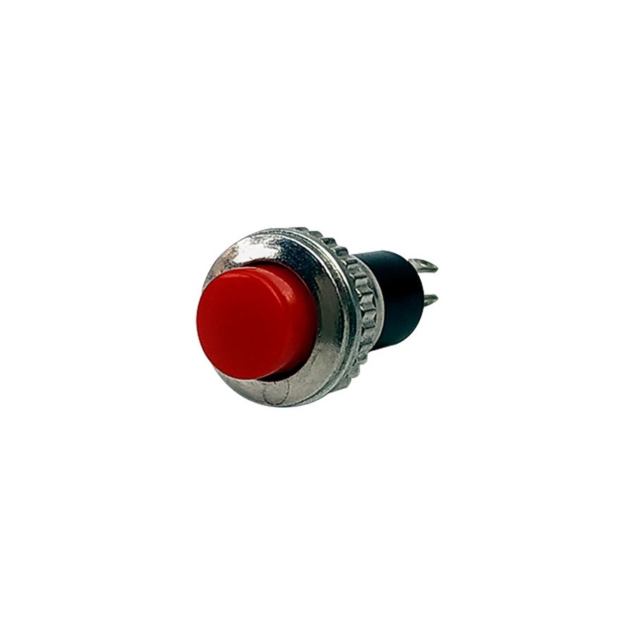 KTech Momentary Push-Button Switch — 3A 125V / 1.5A 250V · Red