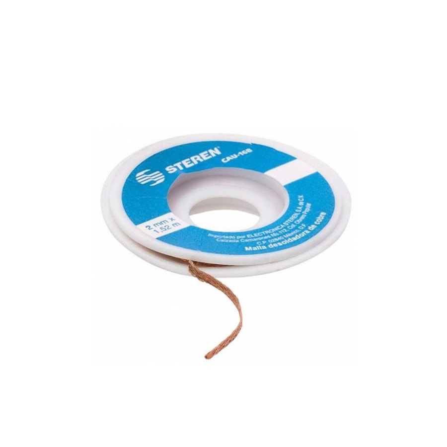 KTech Pure Copper Desoldering Braid Wick CAU-168 — Copper Desoldering Braid Wick of 2mm x 1.5 m