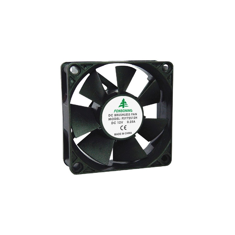 KTech FSY72S12H — 70x70x25mm · C3/CABLES · 12V