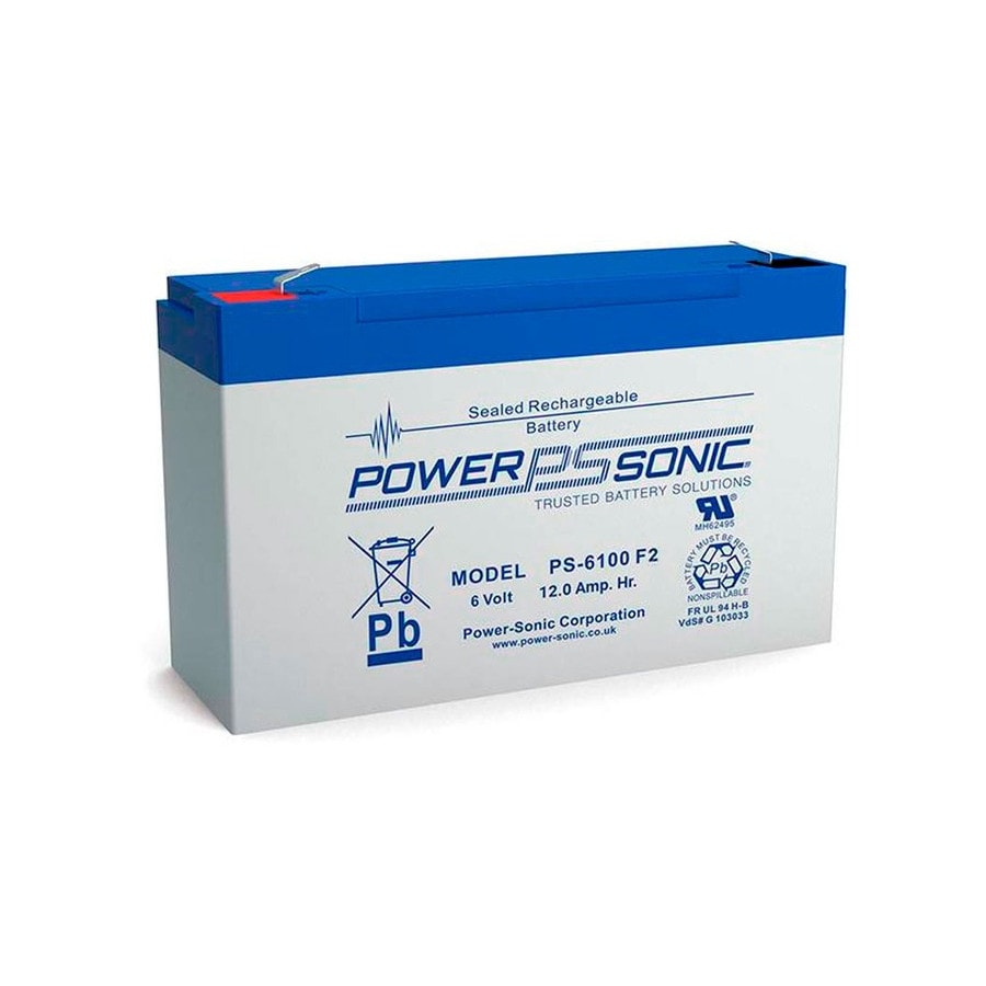 KTech PS-6100-F1 — Nominal Voltage: 6V · Nominal Capacity: 12Ah · Standard Terminal: F1