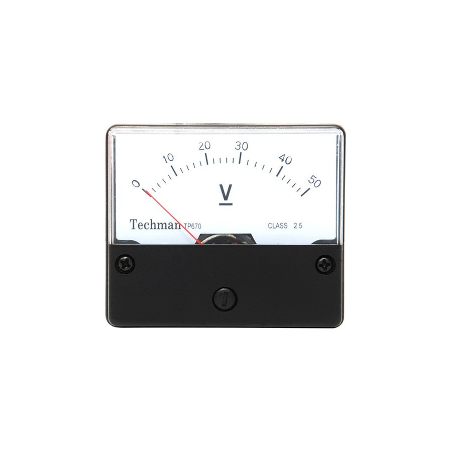 KTech TP-670D50 — Analogue Panel Voltmeter · 50V D.C.