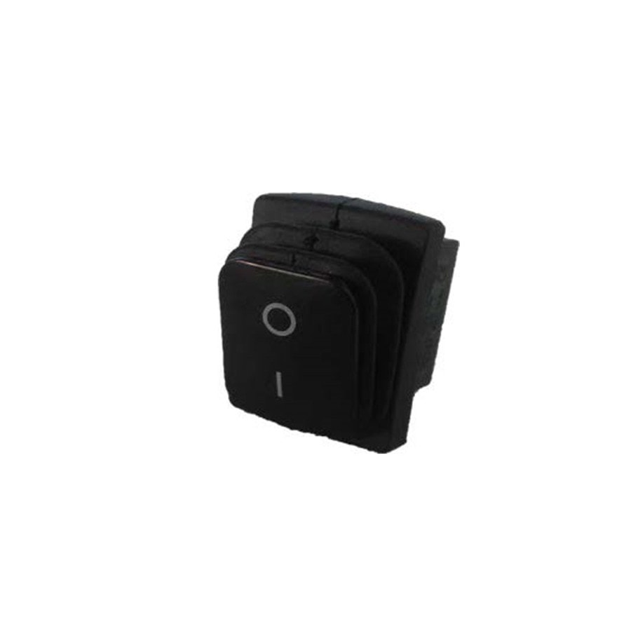 KTech Panel-Mount Rocker Switch — 2 Pins · 6A 250V / 10A 125V · Silicone Splashproof Boot