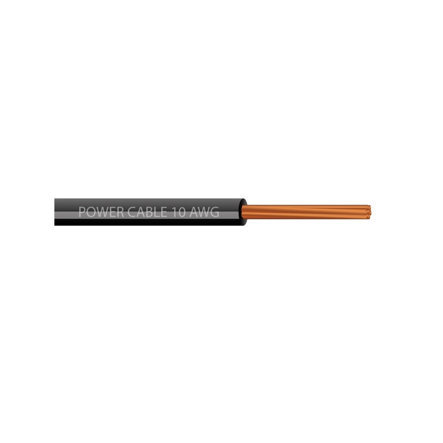 KTech High-Temp 90°C Flexible Stranded Copper Wire · 1×10 AWG 90°C. OFC — Mod. 105504 · Black · Reel 100m