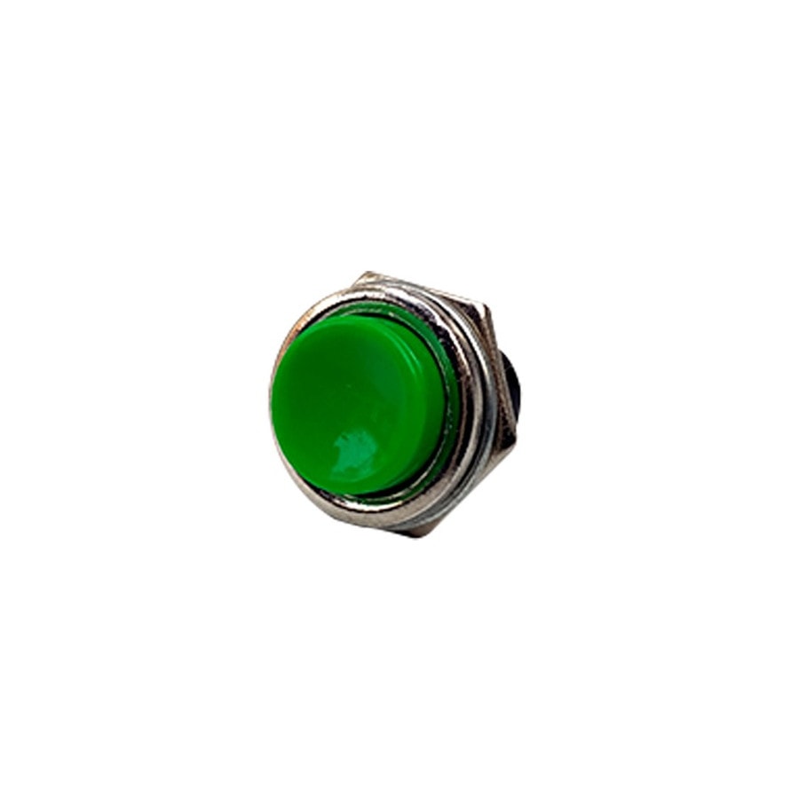 KTech Round Panel Rocker/Push Switch — 3A 125V · Green