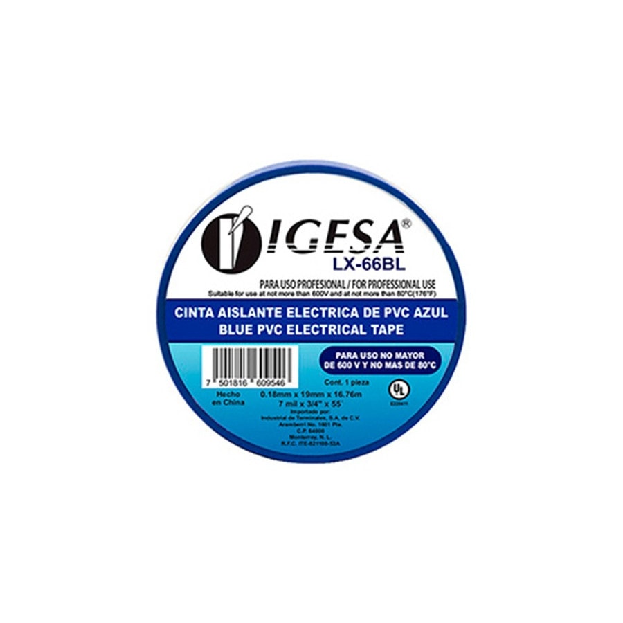 KTech PVC Electrical Insulation Tape — Large · 16.76 m · Blue