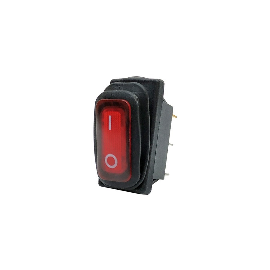 KTech Panel-Mount Rocker Switch — Illuminated Neon of 3 Pins · 16A 250V / 20A 125V · Silicone Splashproof Boot