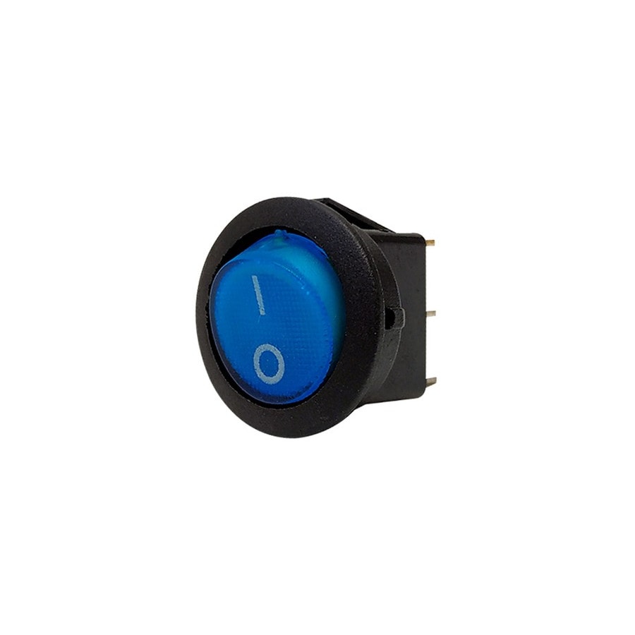 KTech Panel-Mount Rocker Switch — Illuminated Neon of 3 Pins · 20A 12VDC · Blue