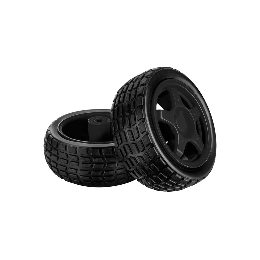 KTech 65mm Black Robotics Geared Motor Wheel — for DC Geared Motor · 65mm