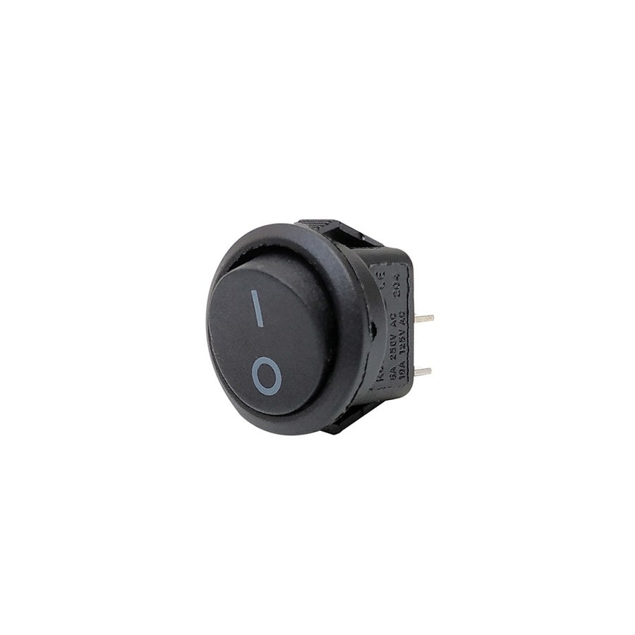 KTech Panel-Mount Rocker Switch — Round with 2 Pins · 6A 250V / 10A 125V · Mini