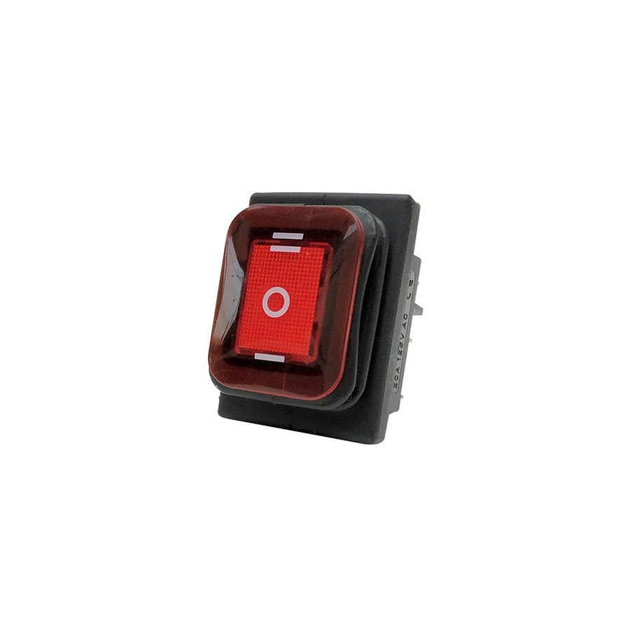 KTech Panel-Mount Rocker Switch — Illuminated Neon of 6 Pins · 16A 250V / 20A 125V · Silicone Splashproof Boot