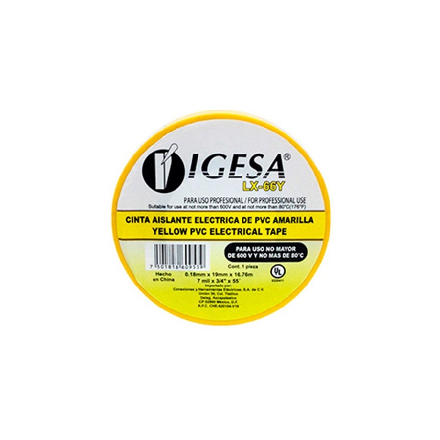 KTech PVC Electrical Insulation Tape — Large · 16.76 m · Yellow