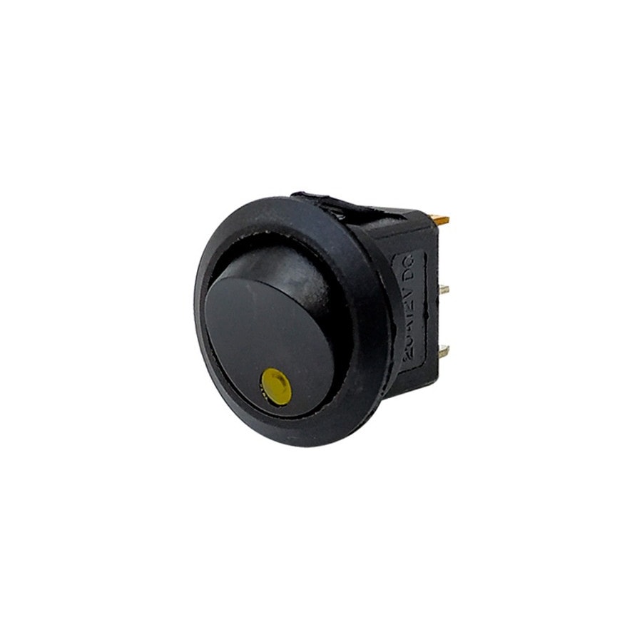 KTech Panel-Mount Rocker Switch — Illuminated Neon of 3 Pins · 6A 250V / 10A 125V · Yellow