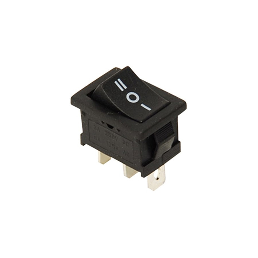KTech SW-105 miniature — 3 Pins 1P-2T On-On · 6A / 125 V AC / 3A / 250 V AC