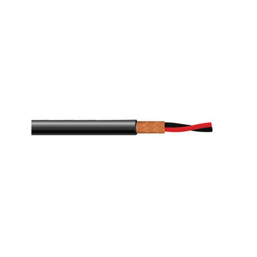 KTech Slim Low-Noise Screened Microphone Cable · 2X24 4mm — Mod. 101024 · Black · Roll 100m