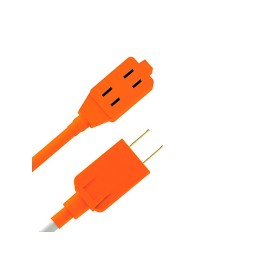 KTech Heavy-Duty Mains Power Extension Lead 5m · SJT 2X16 AWG — Mod. 107005 · Orange · Pack 5 pcs.