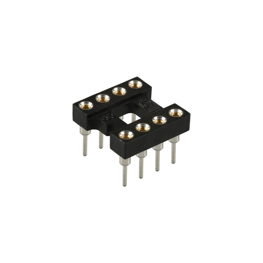 KTech DIP-8 — DIP IC Socket · Turned/Machined Round Pins
