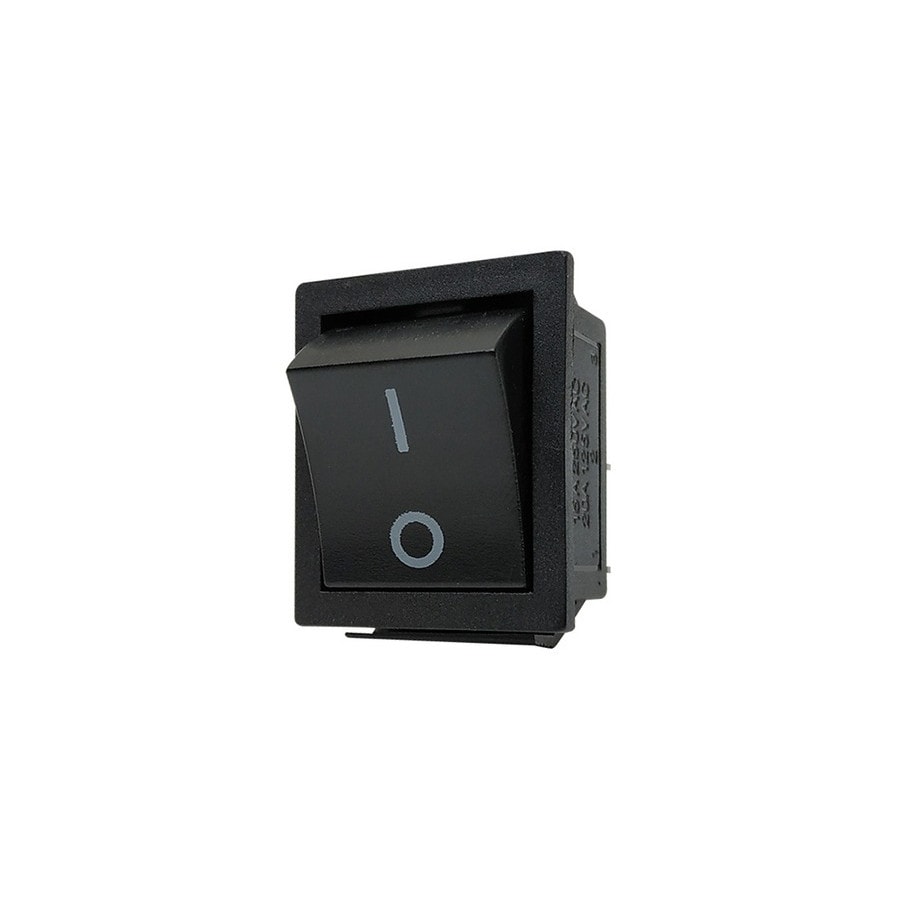 KTech Panel-Mount Rocker Switch — Momentary (push) 2P-2T · 15A 250V / 20A 125V · Black