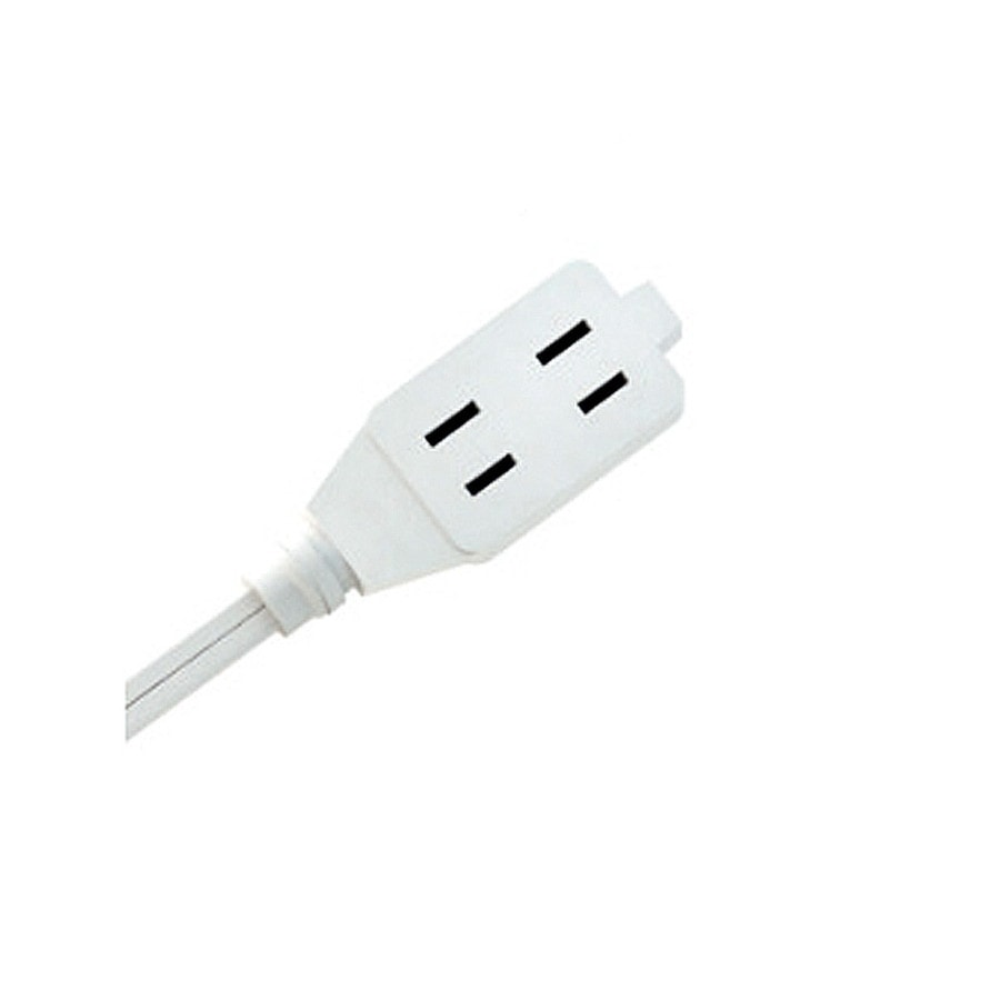 KTech Heavy-Duty Mains Power Extension Lead 3m · 2X16 AWG 60°C. 300 V. — Mod. 106103 · White · Pack 10 pcs.