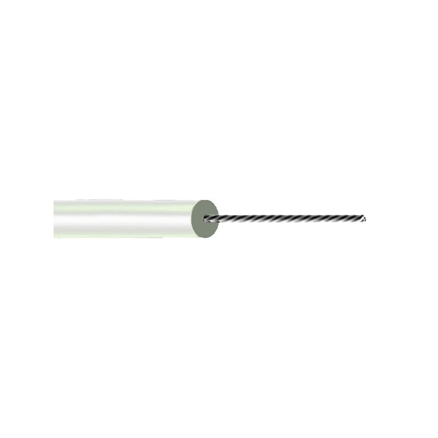 KTech UL 1569 Stranded Tinned Copper Hook-Up Wire 300V, UL 1569 · 24 AWG — Mod. W989 · White · Reel 500m